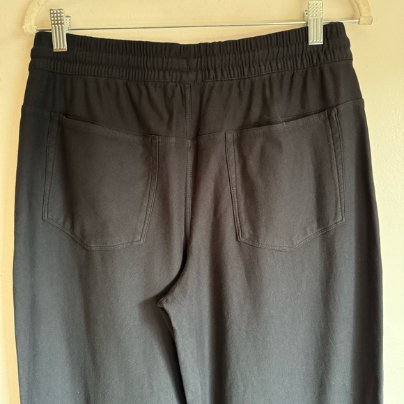 Athleta Farallon Pant Black Straight leg Crop Ankle #533741 Pull On Lounge Sz MP - Picture 5 of 12